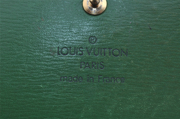 Auth Louis Vuitton Epi Pochette Porte Monnaie Credit Wallet M63574 Green 9205J