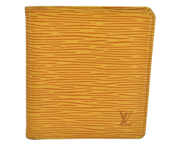 Auth Louis Vuitton Epi Porte Billets 6 Cartes Credit Wallet M63319 Yellow 9208J