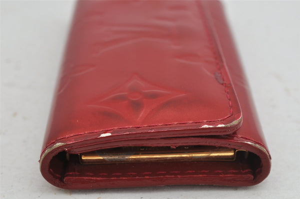 Authentic Louis Vuitton Vernis Multicles 4 Four Hooks Key Case M91976 Red 9209J