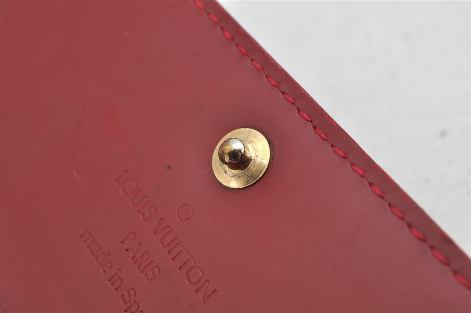 Authentic Louis Vuitton Vernis Multicles 4 Four Hooks Key Case M91976 Red 9209J