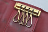 Authentic Louis Vuitton Vernis Multicles 4 Four Hooks Key Case M91976 Red 9209J