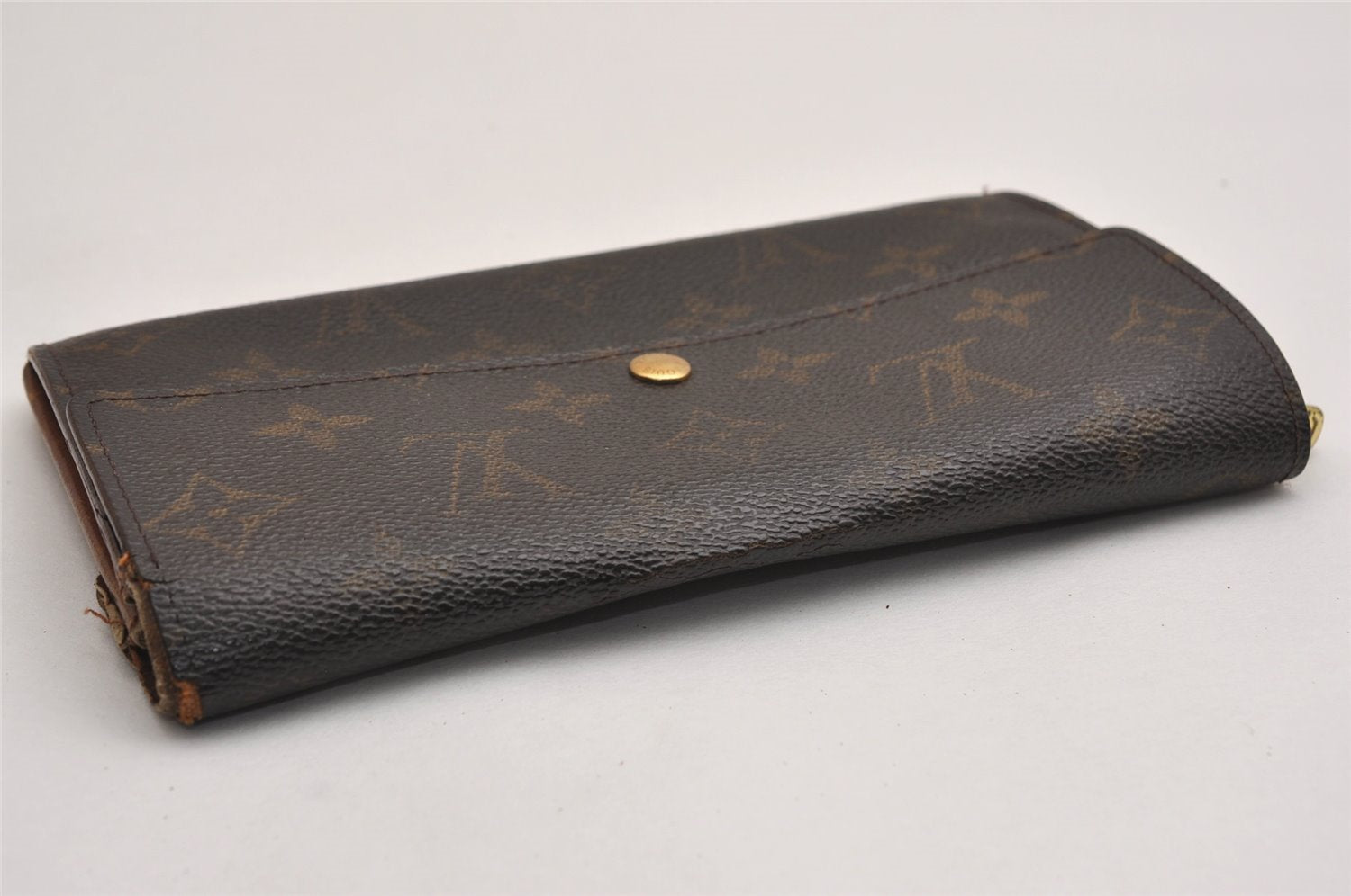 Auth Louis Vuitton Monogram Pochette Porte Monnaie Credit Wallet M61725 LV 9210J