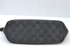 Authentic GUCCI Vintage Hand Bag Pouch Purse GG Canvas Leather 07198 Black 9212H