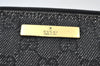 Authentic GUCCI Vintage Hand Bag Pouch Purse GG Canvas Leather 07198 Black 9212H