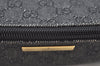 Authentic GUCCI Vintage Hand Bag Pouch Purse GG Canvas Leather 07198 Black 9212H
