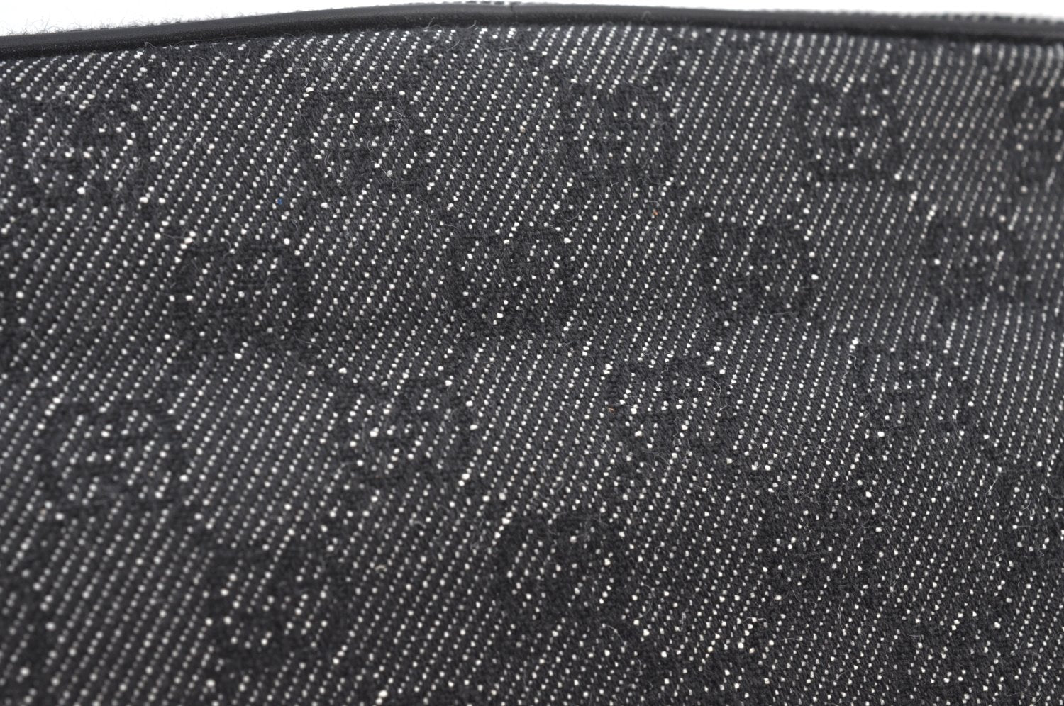 Authentic GUCCI Vintage Hand Bag Pouch Purse GG Canvas Leather 07198 Black 9212H