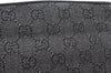 Authentic GUCCI Vintage Hand Bag Pouch Purse GG Canvas Leather 07198 Black 9212H
