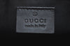 Authentic GUCCI Vintage Hand Bag Pouch Purse GG Canvas Leather 07198 Black 9212H