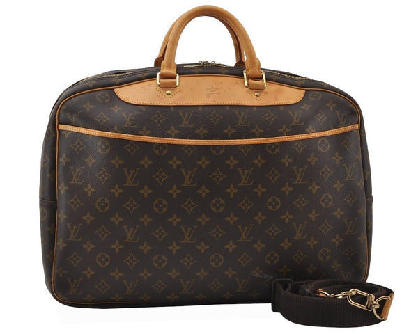 Authentic Louis Vuitton Monogram Alize 24 Heures Boston Hand Bag M41399 LV 9215I