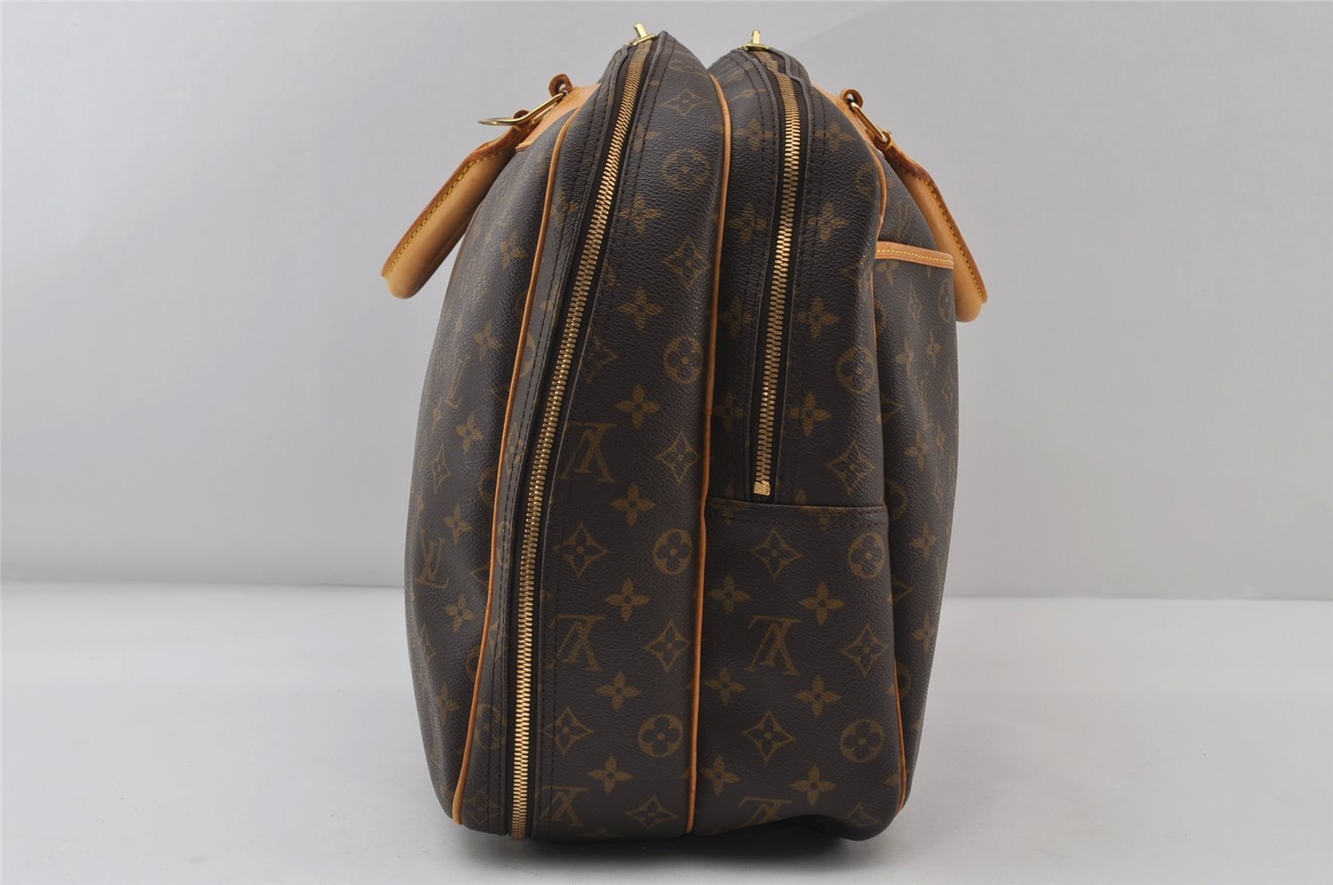Authentic Louis Vuitton Monogram Alize 24 Heures Boston Hand Bag M41399 LV 9215I
