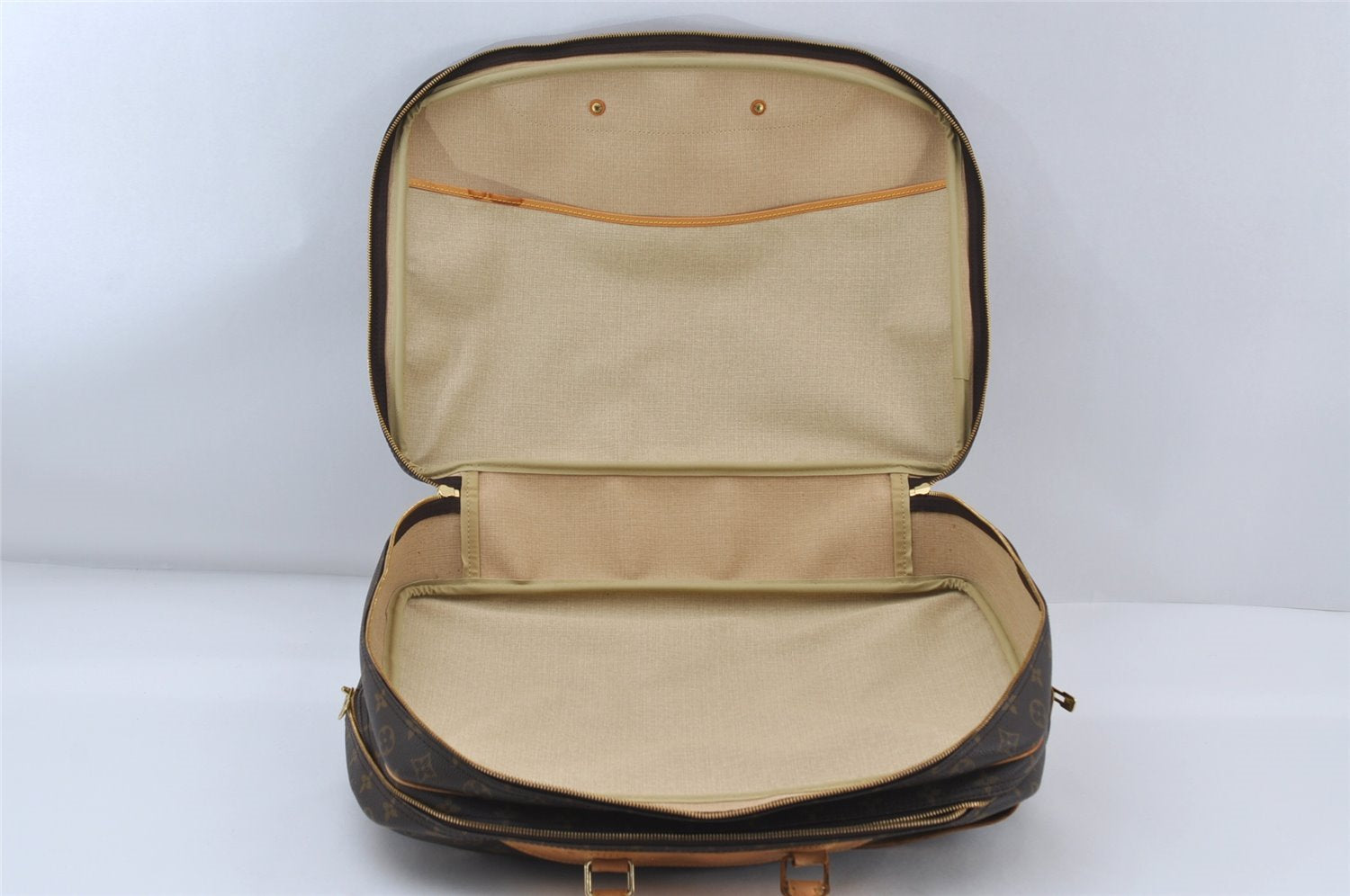 Authentic Louis Vuitton Monogram Alize 24 Heures Boston Hand Bag M41399 LV 9215I