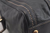 Authentic GUCCI Duchessa Line 2Way Hand Boston Bag Leather 181487 Black 9216I