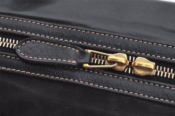 Authentic GUCCI Duchessa Line 2Way Hand Boston Bag Leather 181487 Black 9216I