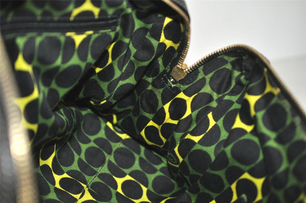 Authentic GUCCI Duchessa Line 2Way Hand Boston Bag Leather 181487 Black 9216I