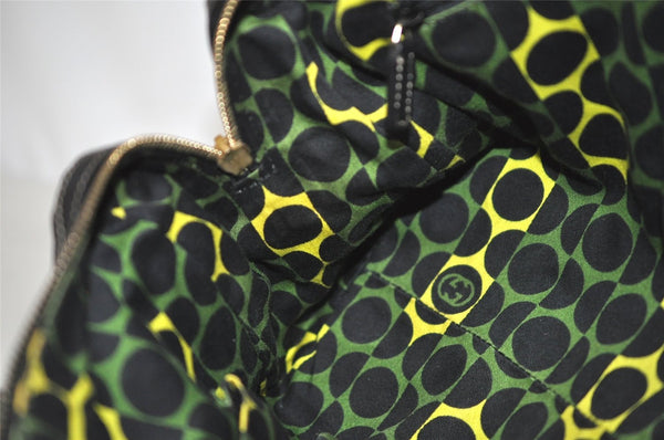 Authentic GUCCI Duchessa Line 2Way Hand Boston Bag Leather 181487 Black 9216I