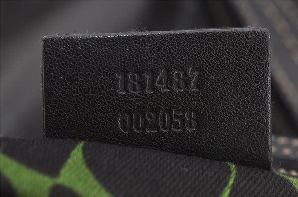 Authentic GUCCI Duchessa Line 2Way Hand Boston Bag Leather 181487 Black 9216I