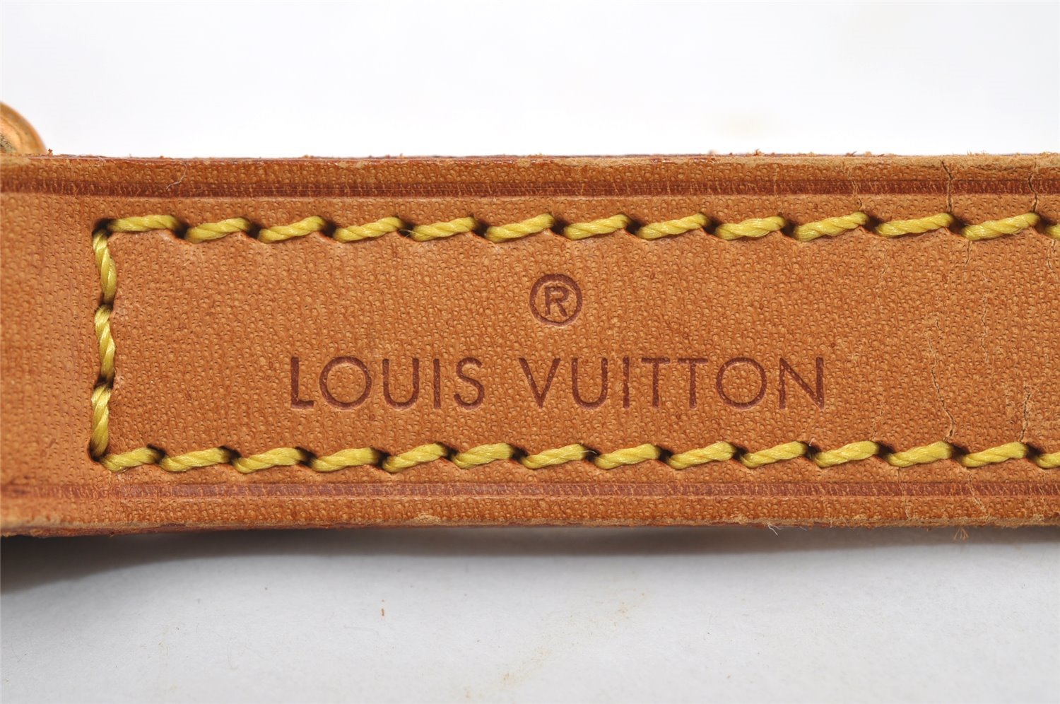 Authentic Louis Vuitton Leather Shoulder Strap Beige 39.2