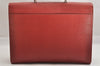 Authentic PRADA Vintage Saffiano Leather Nappa Briefcase Business Bag Red 9217J