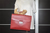 Authentic PRADA Vintage Saffiano Leather Nappa Briefcase Business Bag Red 9217J