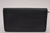 Authentic CHANEL Vintage Calf Skin Long Wallet Purse Black CC Logo 9218I