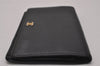 Authentic CHANEL Vintage Calf Skin Long Wallet Purse Black CC Logo 9218I