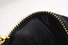 Authentic PRADA Vintage Flower Pattern Wool Clutch Hand Bag Purse Black 9218J
