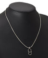 Authentic Christian Dior Silver Tone Chain Pendant Necklace CD 9220I