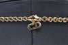 Authentic Christian Dior Gold Tone Rhinestone Chain Pendant Necklace CD 9221I