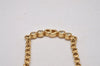 Authentic Christian Dior Gold Tone Rhinestone Chain Pendant Necklace CD 9221I