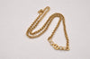 Authentic Christian Dior Gold Tone Rhinestone Chain Pendant Necklace CD 9221I