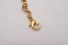 Authentic Christian Dior Gold Tone Rhinestone Chain Pendant Necklace CD 9221I