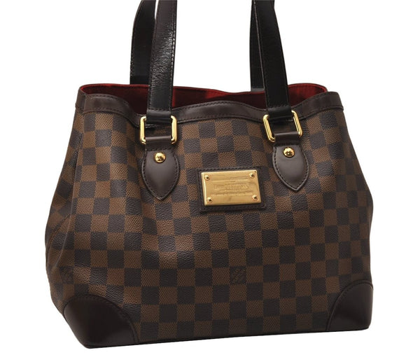Authentic Louis Vuitton Damier Hampstead PM Shoulder Tote Bag N51205 LV 9223J