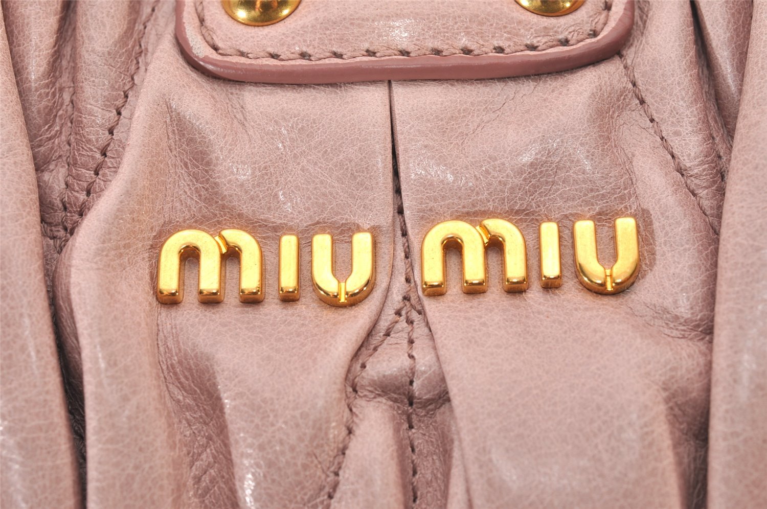 Authentic MIU MIU Matelasse Leather 2Way Shoulder Hand Bag Purse Pink 9225I