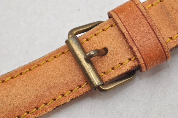 Authentic Louis Vuitton Leather Shoulder Strap Beige 40-46.9" LV 9229I