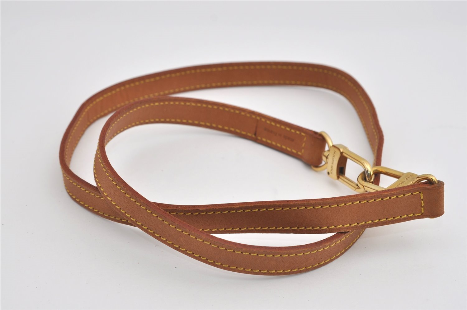 Authentic Louis Vuitton Leather Shoulder Strap Beige 39.2