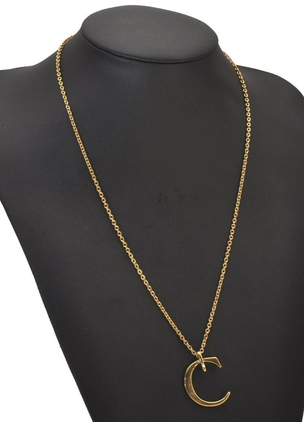 Authentic Christian Dior Gold Tone Chain Pendant Necklace CD 9231I