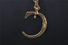 Authentic Christian Dior Gold Tone Chain Pendant Necklace CD 9231I