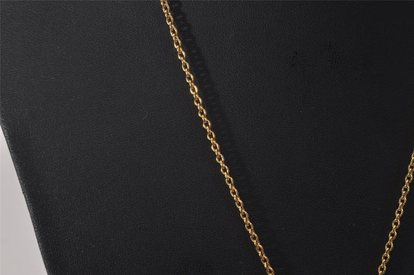 Authentic Christian Dior Gold Tone Chain Pendant Necklace CD 9231I