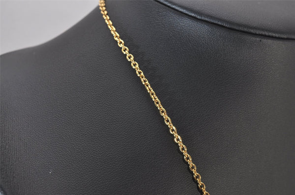 Authentic Christian Dior Gold Tone Chain Pendant Necklace CD 9231I