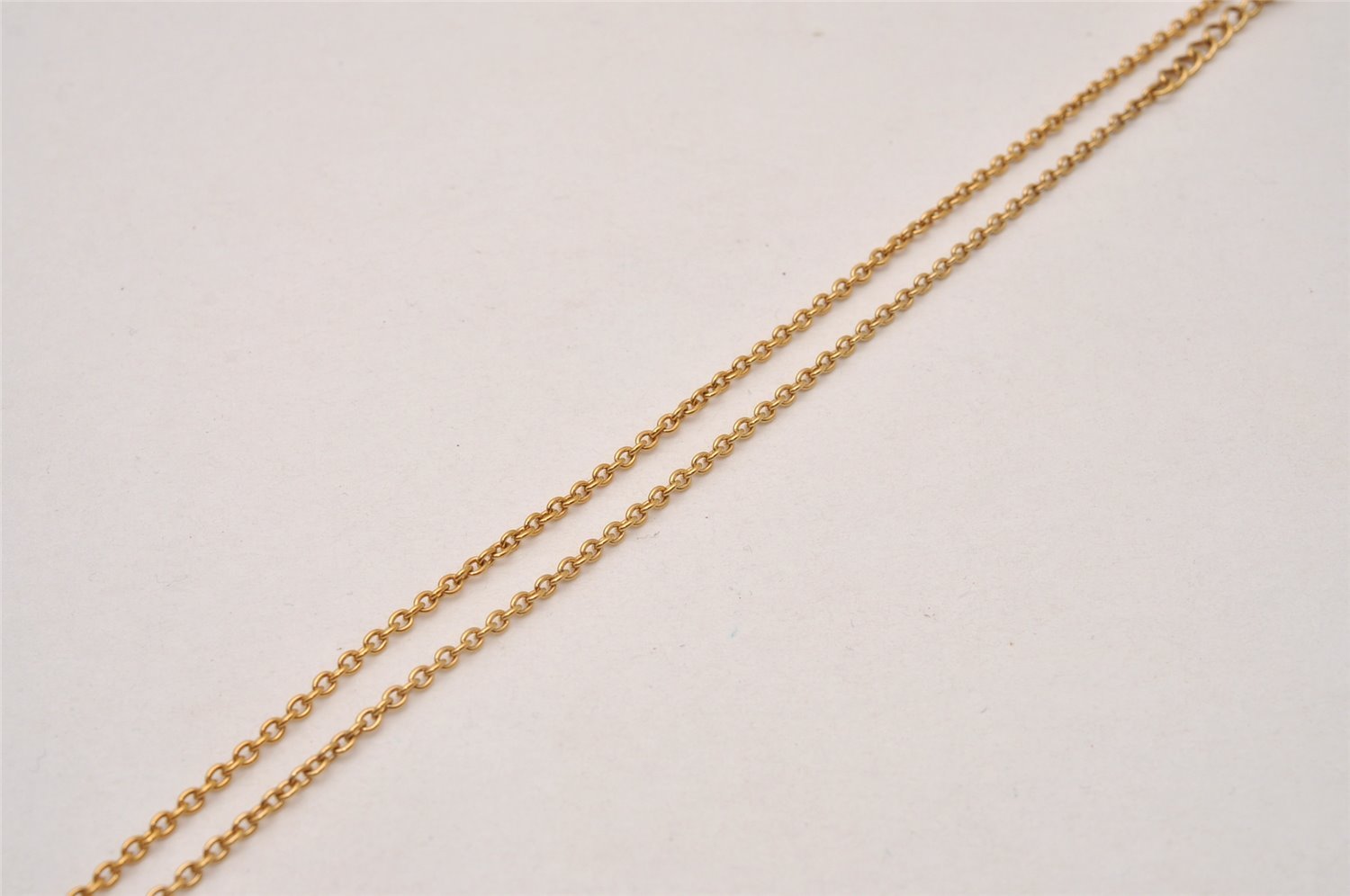 Authentic Christian Dior Gold Tone Chain Pendant Necklace CD 9231I