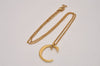 Authentic Christian Dior Gold Tone Chain Pendant Necklace CD 9231I