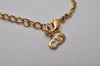 Authentic Christian Dior Gold Tone Chain Pendant Necklace CD 9231I