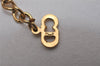 Authentic Christian Dior Gold Tone Chain Pendant Necklace CD 9231I