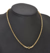 Auth Christian Dior Gold Tone Rhinestone Chain Pendant Necklace CD Box 9232I