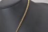 Auth Christian Dior Gold Tone Rhinestone Chain Pendant Necklace CD Box 9232I