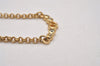 Auth Christian Dior Gold Tone Rhinestone Chain Pendant Necklace CD Box 9232I