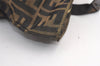 Authentic FENDI Vintage Zucca Hand Tote Bag Nylon Leather Brown 9232J