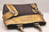 Authentic Chloe Vintage Shoulder Tote Bag Canvas Leather Brown 9234J