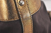 Authentic Chloe Vintage Shoulder Tote Bag Canvas Leather Brown 9234J