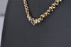 Authentic Christian Dior Gold Tone Rhinestone Chain Pendant Necklace CD 9235I